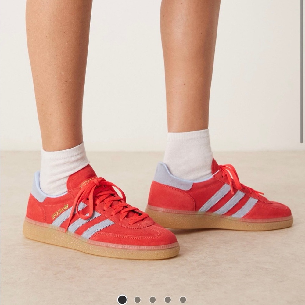 Brand new adidas handball spezial in red and baby blue